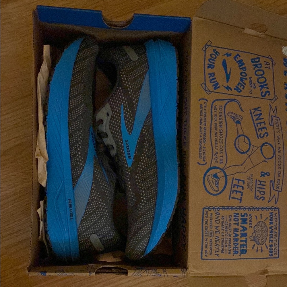 BRAND NEW Brooks Dynamic Blue and Gray Sneakers
